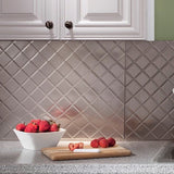 Fasade Quilted Brushed Nickel 15-square Foot Backsplash 15 Sq Ft Kit