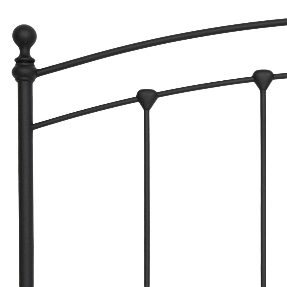 The Curated Nomad Rosa Metal Bed in Matte Black Finish