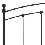 The Curated Nomad Rosa Metal Bed in Matte Black Finish