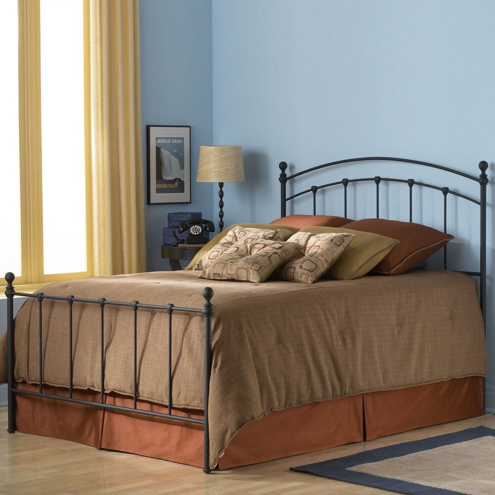 The Curated Nomad Rosa Metal Bed in Matte Black Finish