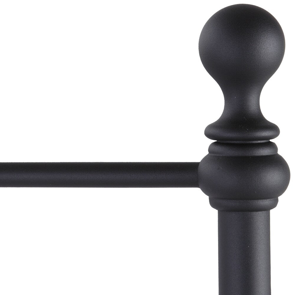 The Curated Nomad Rosa Metal Bed in Matte Black Finish