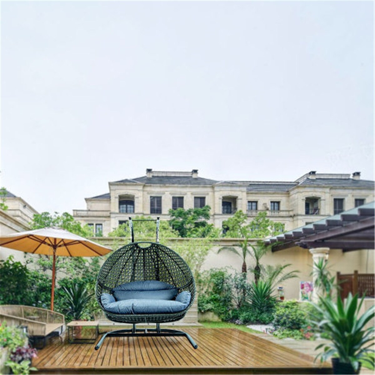 Direct Wicker Fashion Double Seat Swing Chair