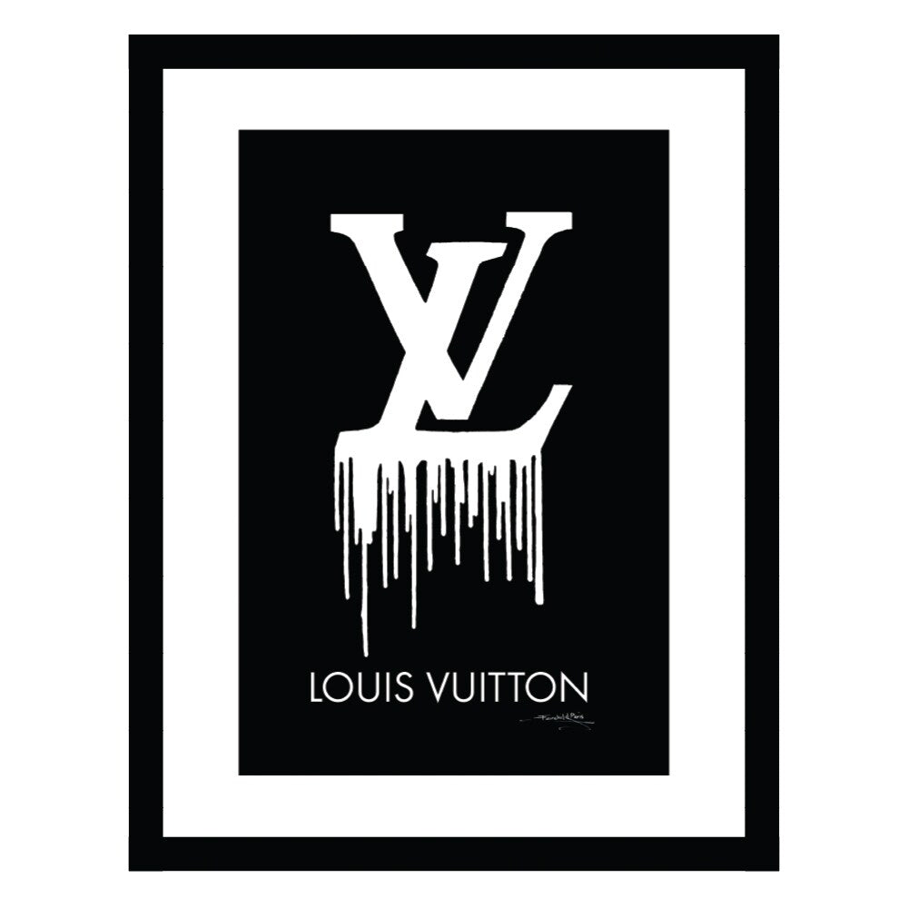 Fashion Designer Drip Logo - Framed Print Artwork - Multi-Color