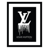 Fashion Designer Drip Logo - Framed Print Artwork - Multi-Color