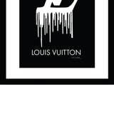Fashion Designer Drip Logo - Framed Print Artwork - Multi-Color