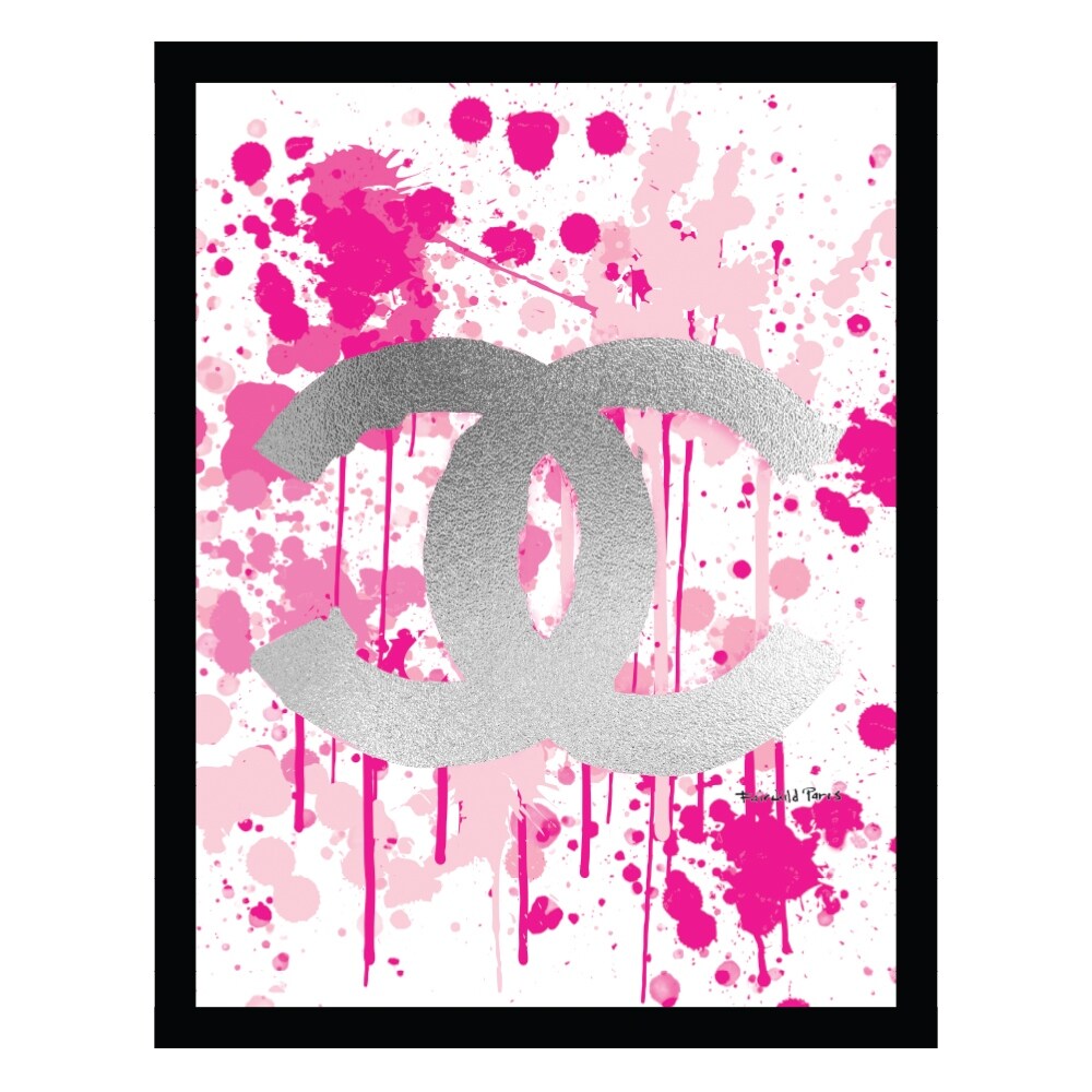 Fashion Designer Splatter Logo - Framed Print Artwork - Multi-Color