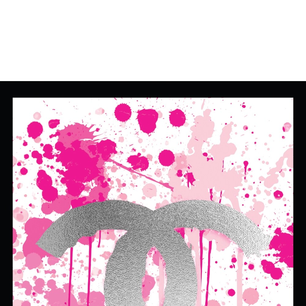 Fashion Designer Splatter Logo - Framed Print Artwork - Multi-Color