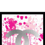 Fashion Designer Splatter Logo - Framed Print Artwork - Multi-Color