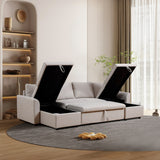 Fashionable U-Shape Pull-out Sleeper Sectional Sofa
