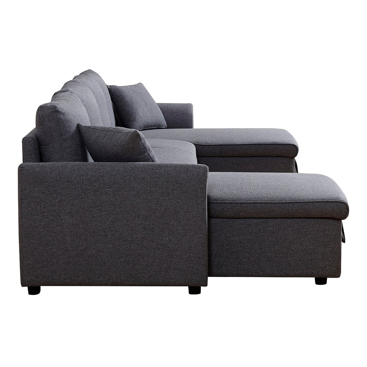 Fashionable U-Shape Pull-out Sleeper Sectional Sofa