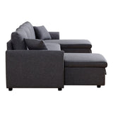 Fashionable U-Shape Pull-out Sleeper Sectional Sofa