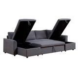 Fashionable U-Shape Pull-out Sleeper Sectional Sofa
