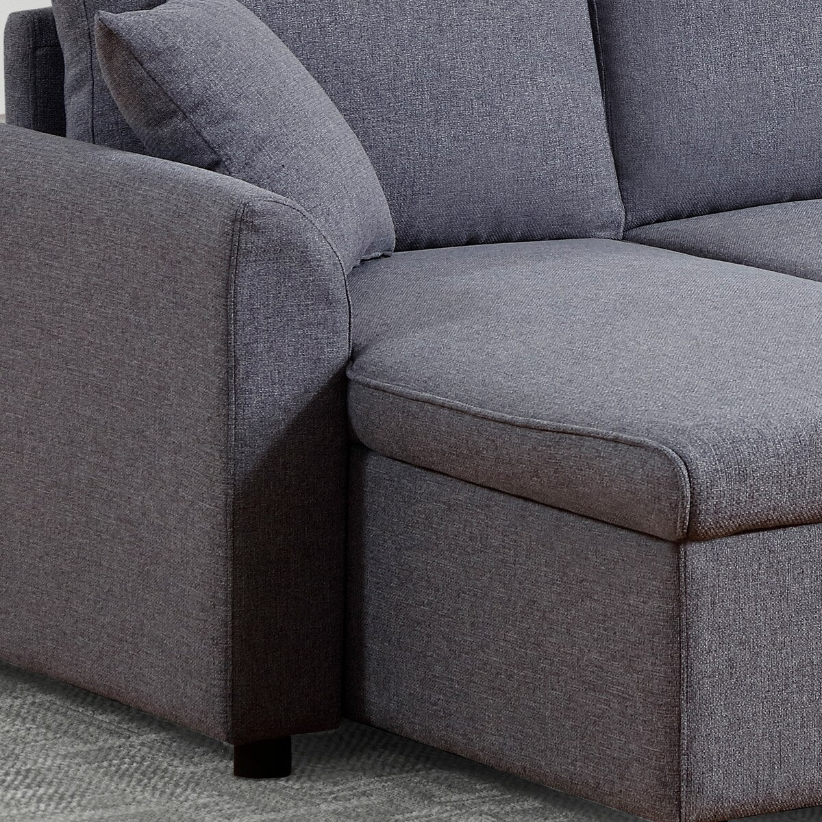 Fashionable U-Shape Pull-out Sleeper Sectional Sofa