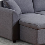 Fashionable U-Shape Pull-out Sleeper Sectional Sofa
