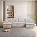 Fashionable U-Shape Pull-out Sleeper Sectional Sofa