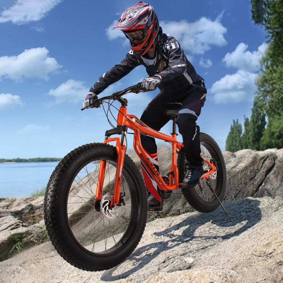 Fat Tire Bike For Mountain/snow/road, 26-Inch Wheels, 21-Speed, Aluminum Frame