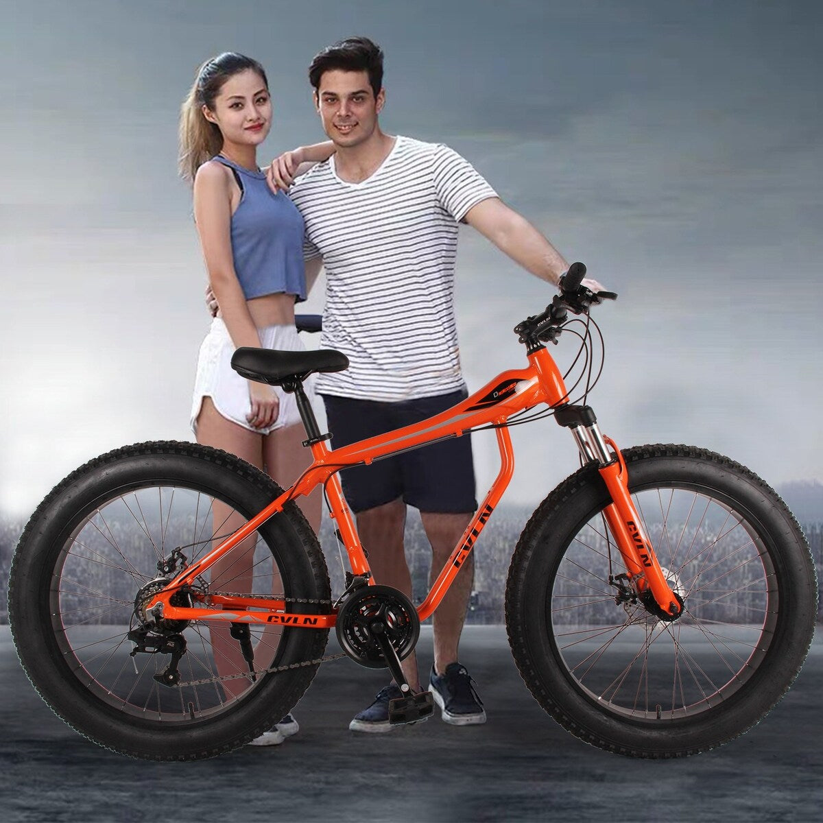 Fat Tire Bike For Mountain/snow/road, 26-Inch Wheels, 21-Speed, Aluminum Frame