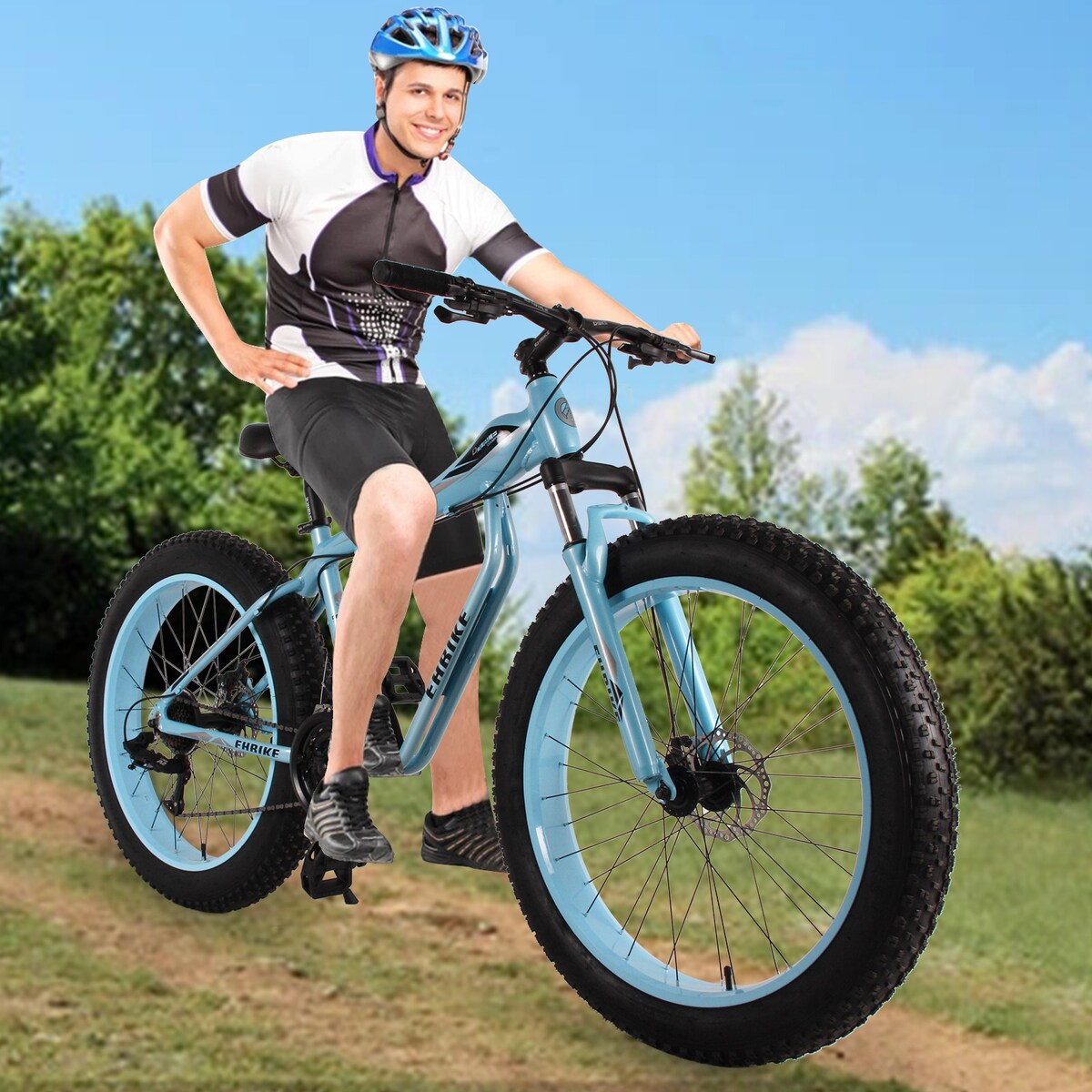 Fat Tire Bike For Mountain/snow/road, 26-Inch Wheels, 21-Speed, Aluminum Frame