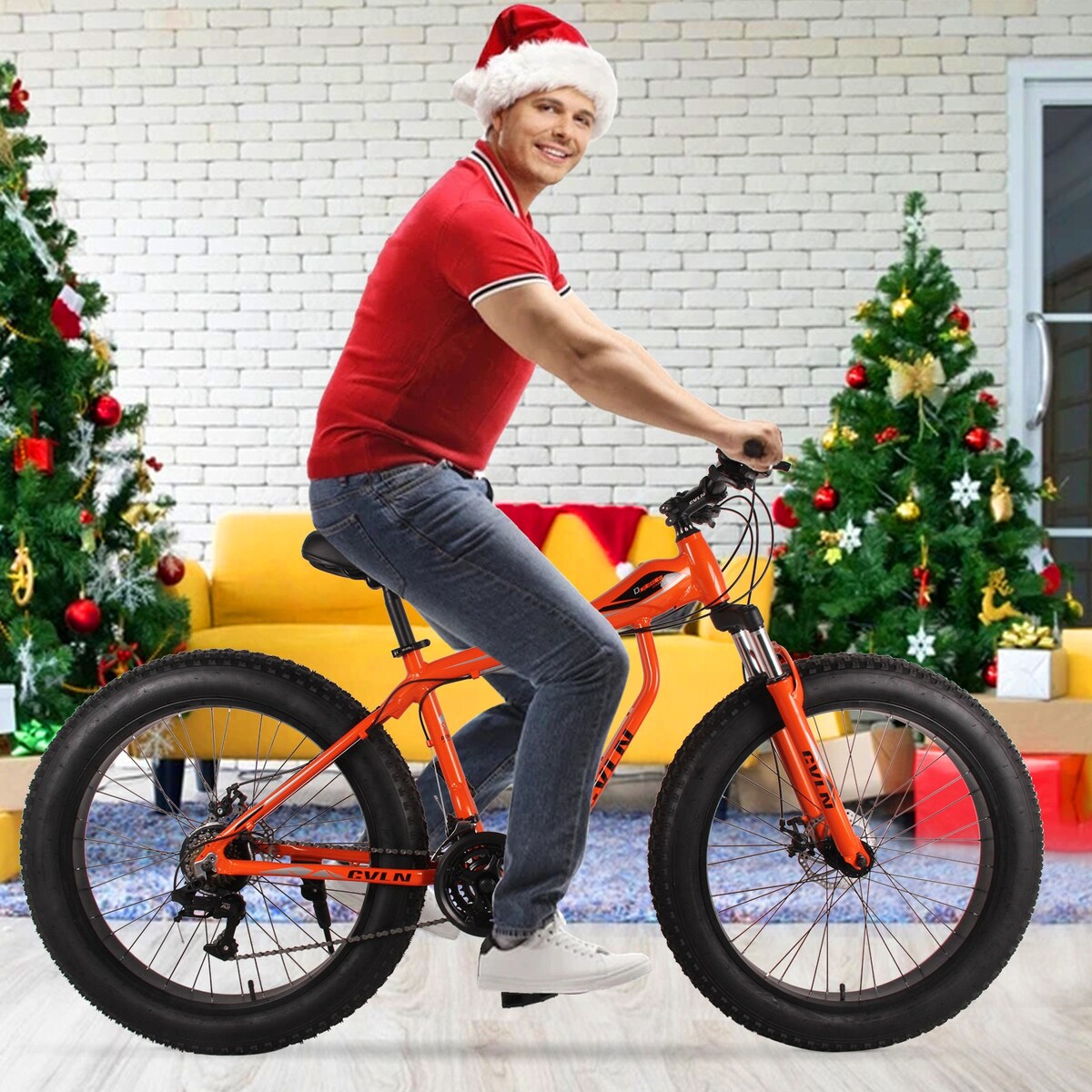 Fat Tire Bike For Mountain/snow/road, 26-Inch Wheels, 21-Speed, Aluminum Frame