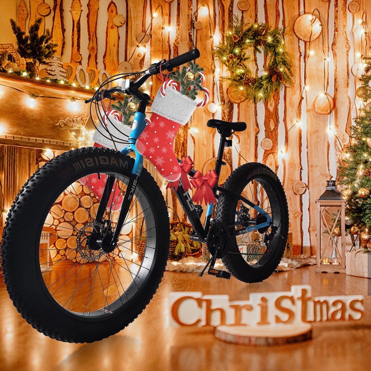 Fat Tire Bike For Mountain/snow/road, 26-Inch Wheels, 21-Speed, Steel Frame