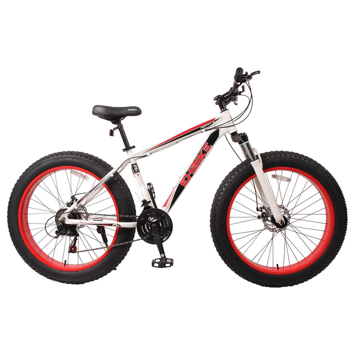 Fat Tire Mountain Bike,26-Inch Wheels,21-Speed,Aluminum alloy , Front and Rear Brakes - 76.77x24.8x43.3in