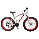 Fat Tire Mountain Bike,26-Inch Wheels,21-Speed,Aluminum alloy , Front and Rear Brakes - 76.77x24.8x43.3in