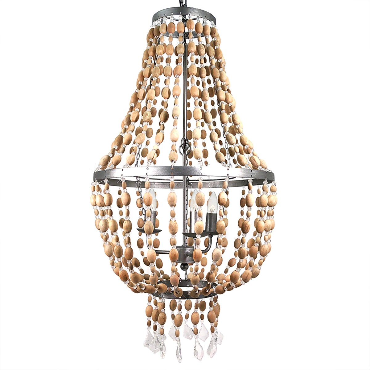 Fausta Empire Beaded Chandelier - 19.2"x 19.2"x 36.8"