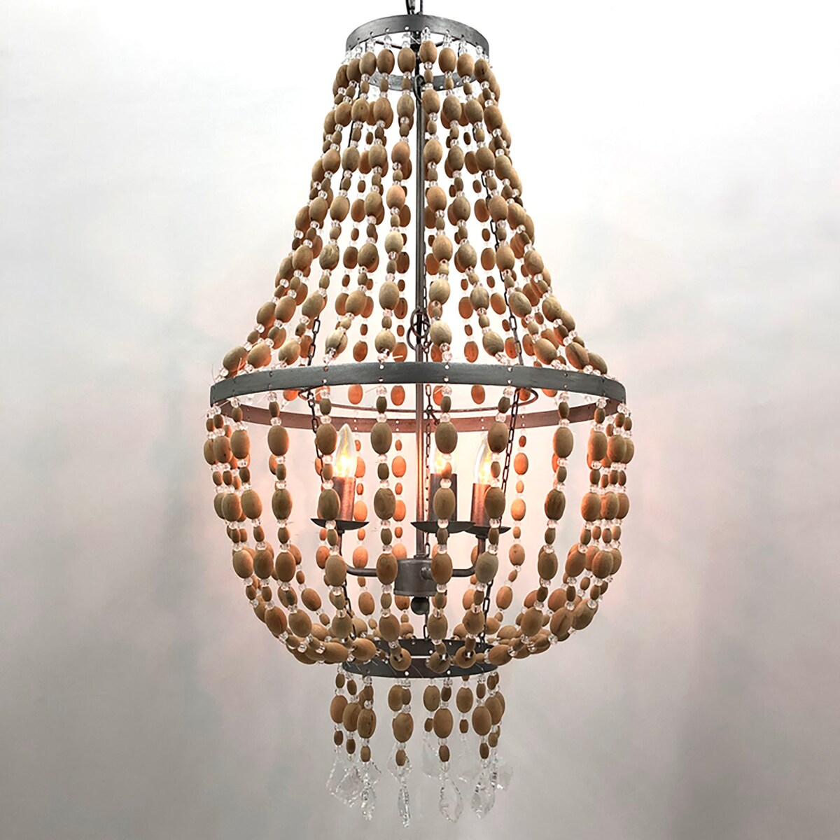Fausta Empire Beaded Chandelier - 19.2"x 19.2"x 36.8"