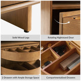 Faustus Modern 28"Tall Nightstand with Drawers by HULALA HOME