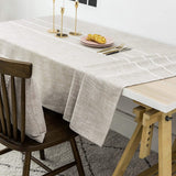 Faux Burlap Tablecloth Rectangular Oblong Table Cover