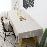 Faux Burlap Tablecloth Rectangular Oblong Table Cover