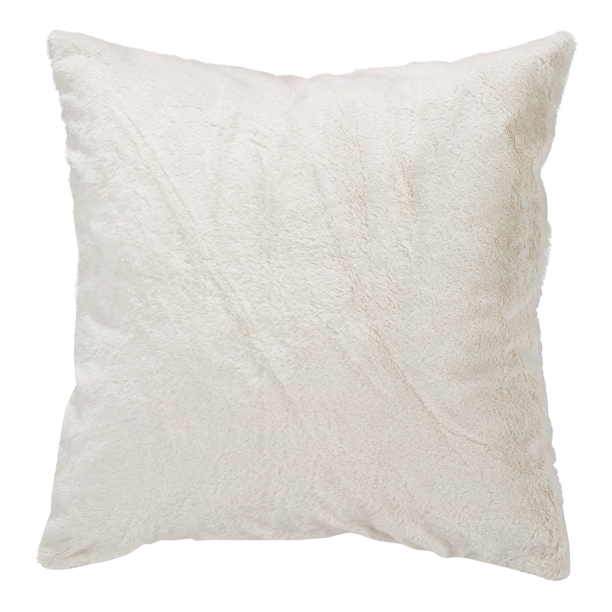 Faux Fur With Brushed Metallic Foil Print Down Filled Throw Pillow