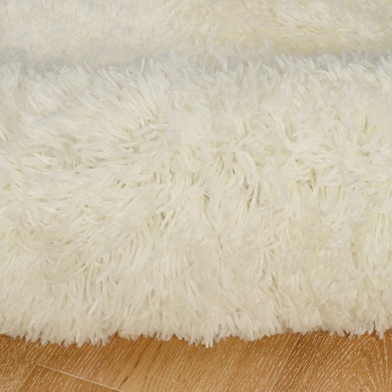 Faux Lamb Skin Shag Hand Tufted Accent Rug