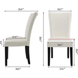 Faux Leather Upholstered Parsons Dining Chair with High Backrest