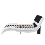 Faux Leather Upholstered Platform Bed Frame, King Size