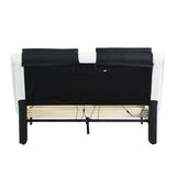 Faux Leather Upholstered Platform Bed Frame, King Size