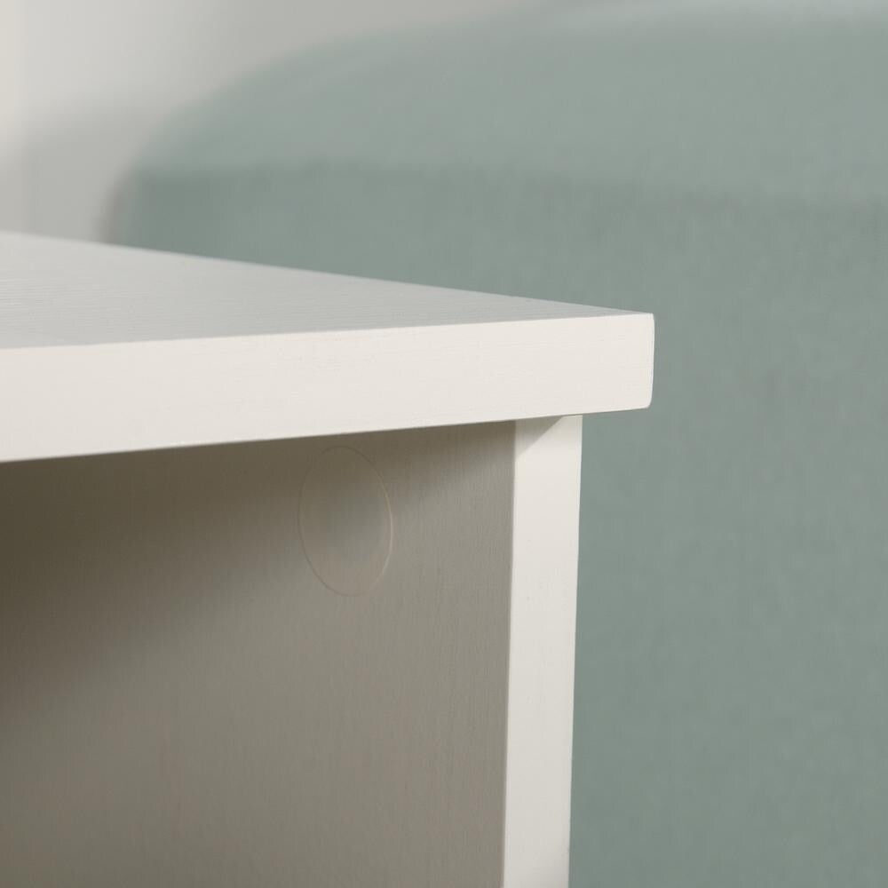 Faux Marble Oak Nightstands with 1 Drawer and Open Storage Shelf