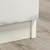 Faux Marble Oak Nightstands with 1 Drawer and Open Storage Shelf
