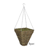 Faux Purple Clematis Hanging Basket