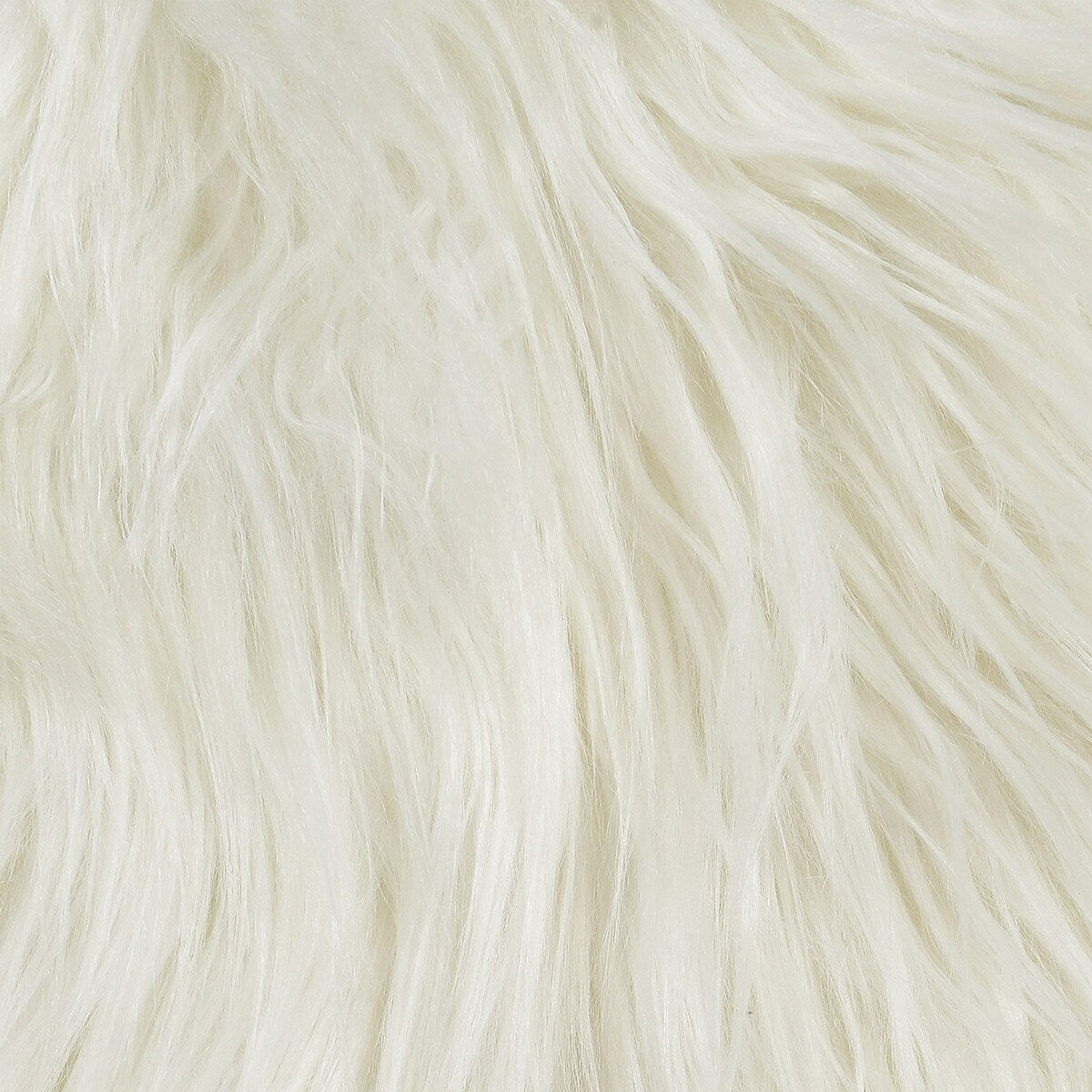 Faux Sheepskin Upholstered Accent Chair with Acrylic Legs, White