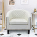 Faux leather bucket chairs, bathtub chairs with nail heads and solid wood legs