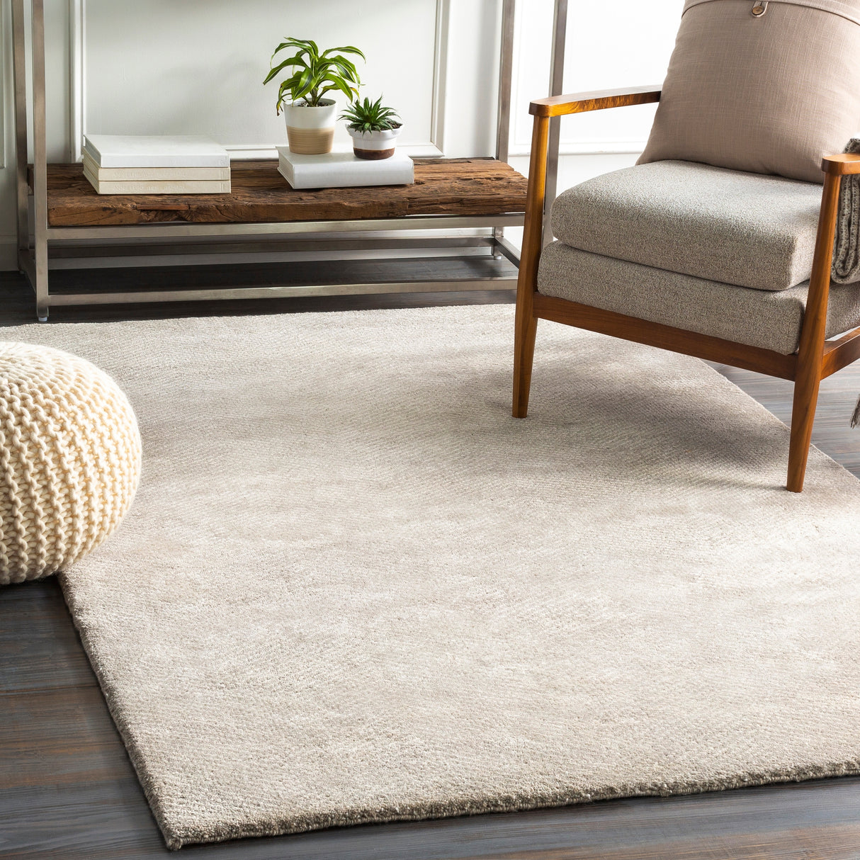 Fazeley Hand Knotted Wool Blend Casual Area Rug
