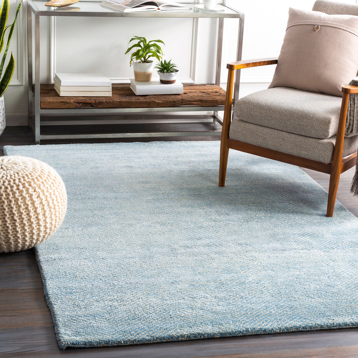 Fazeley Hand Knotted Wool Blend Casual Area Rug