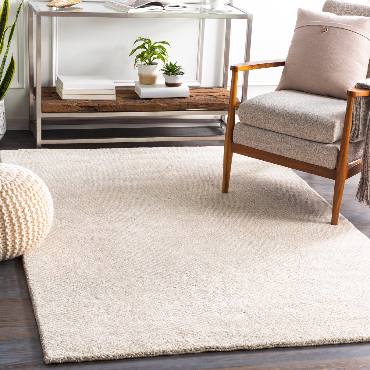 Fazeley Hand Knotted Wool Blend Casual Area Rug