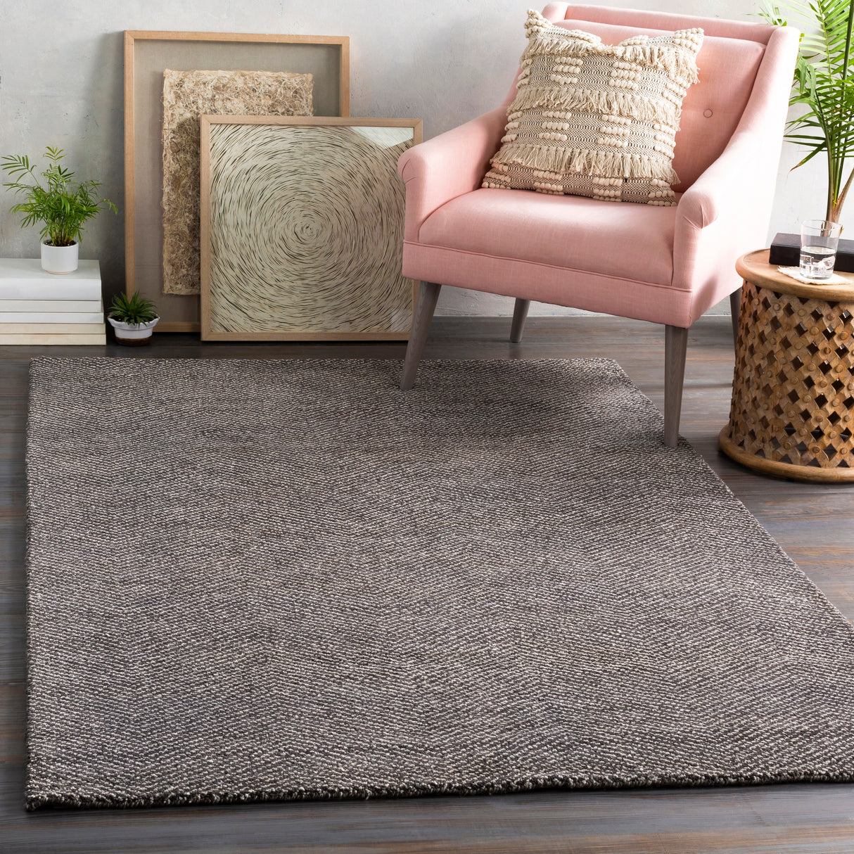Fazeley Hand Knotted Wool Blend Casual Area Rug