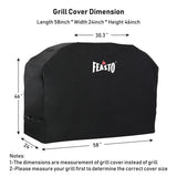 Feasto 55"-72" Heavy Duty BBQ Grill Cover for Outdoor Grill