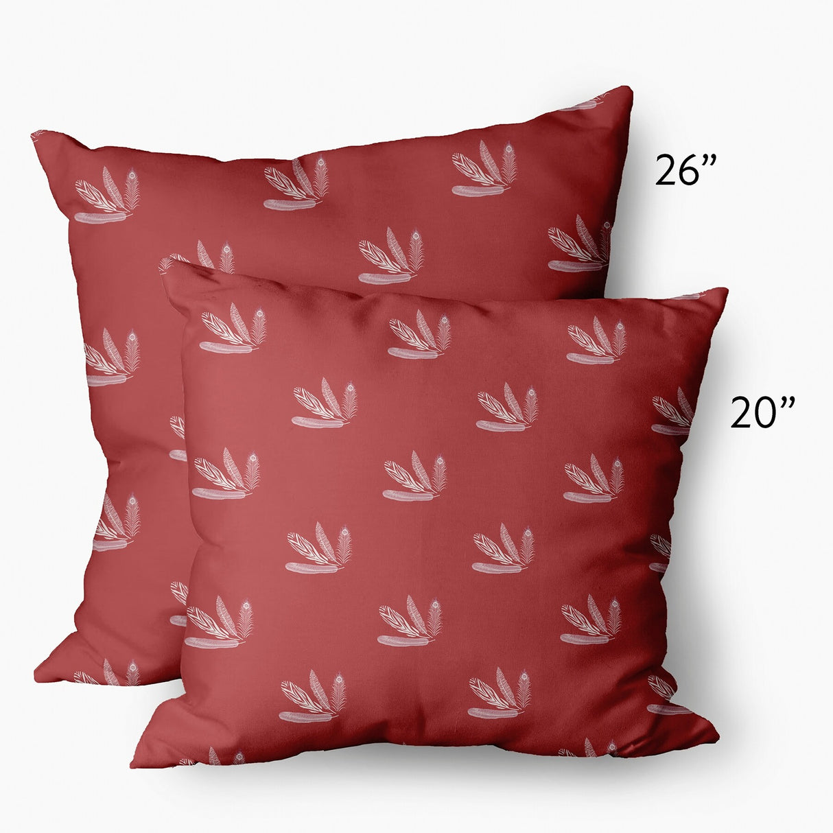 Feather Pattern Decorative Throw Pillow