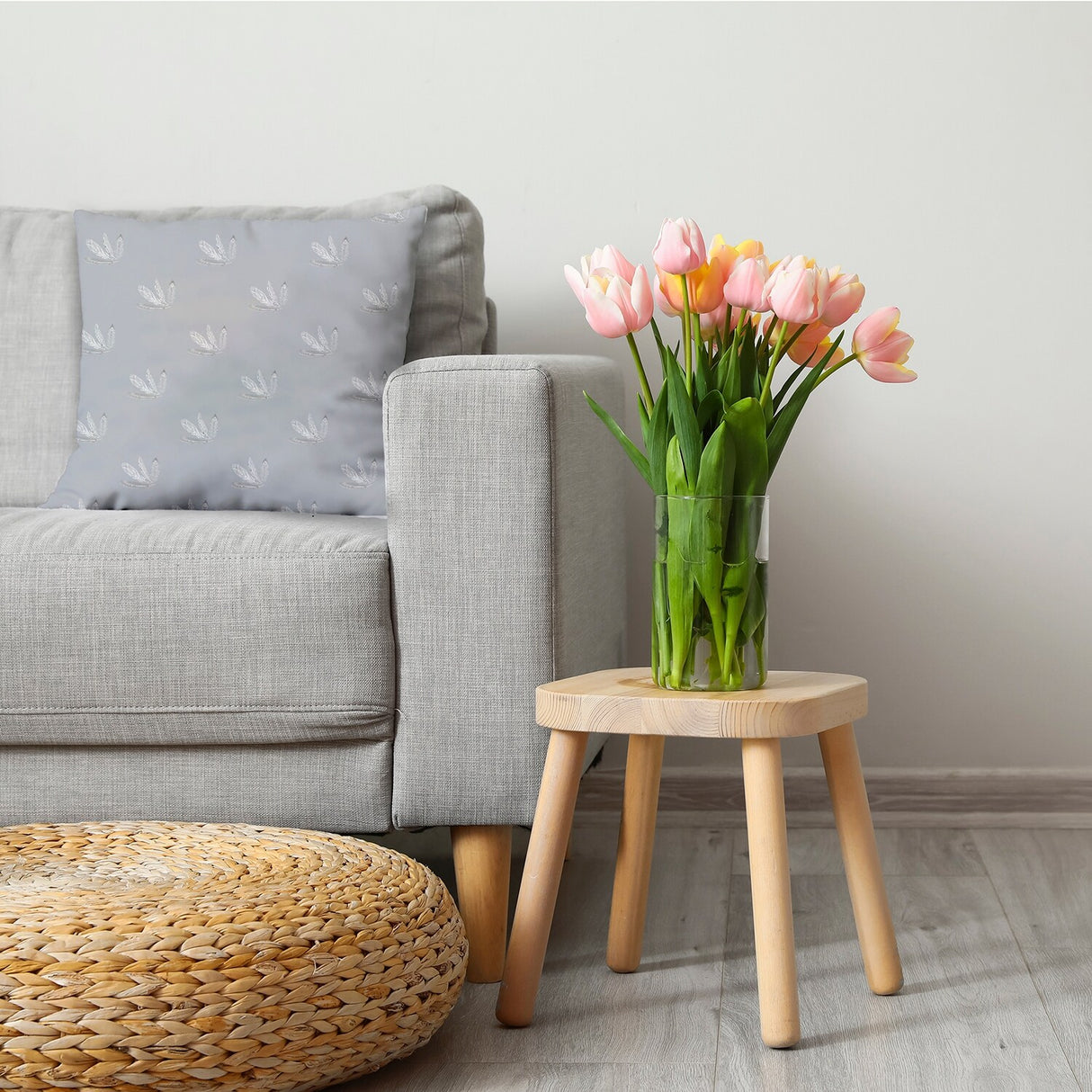 Feather Pattern Decorative Throw Pillow