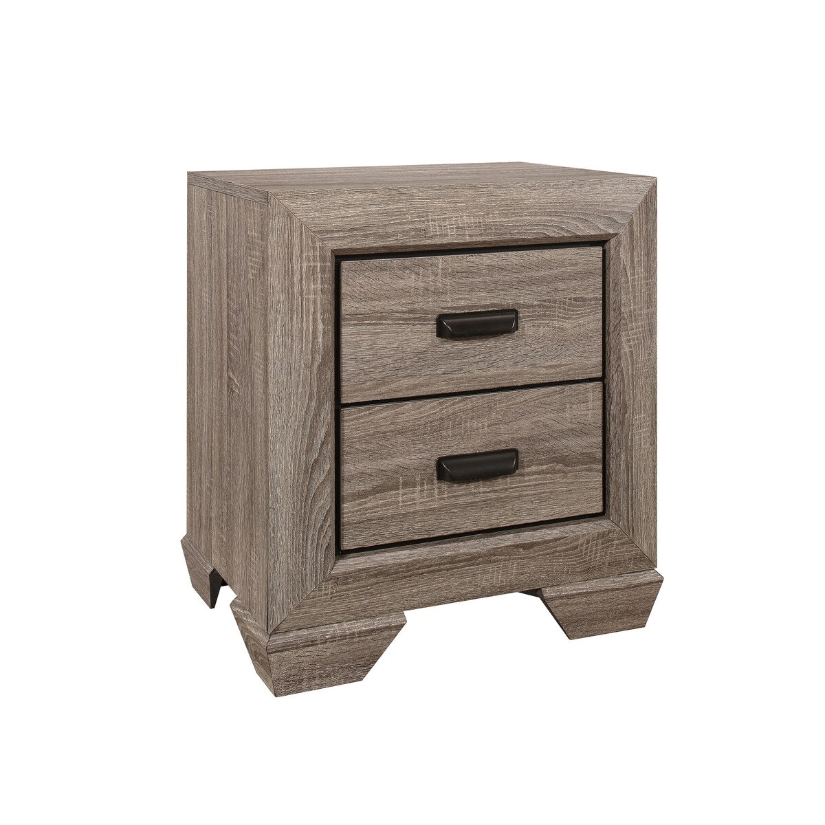 Federica 3 Piece Grayish Brown Panel Bedroom Set