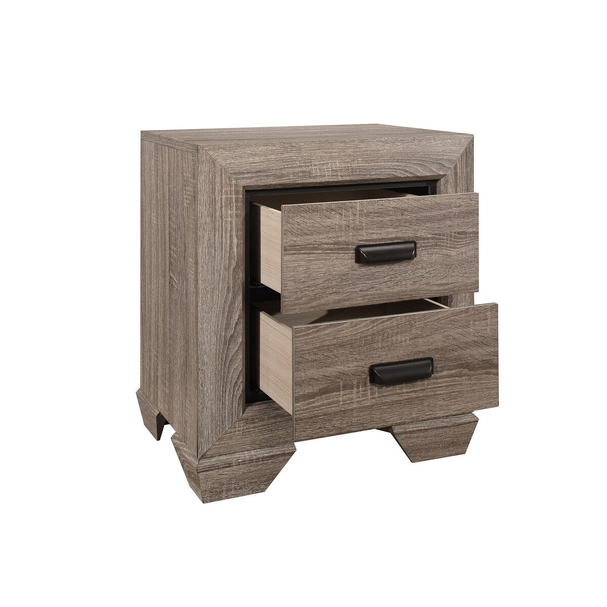 Federica 3 Piece Grayish Brown Panel Bedroom Set